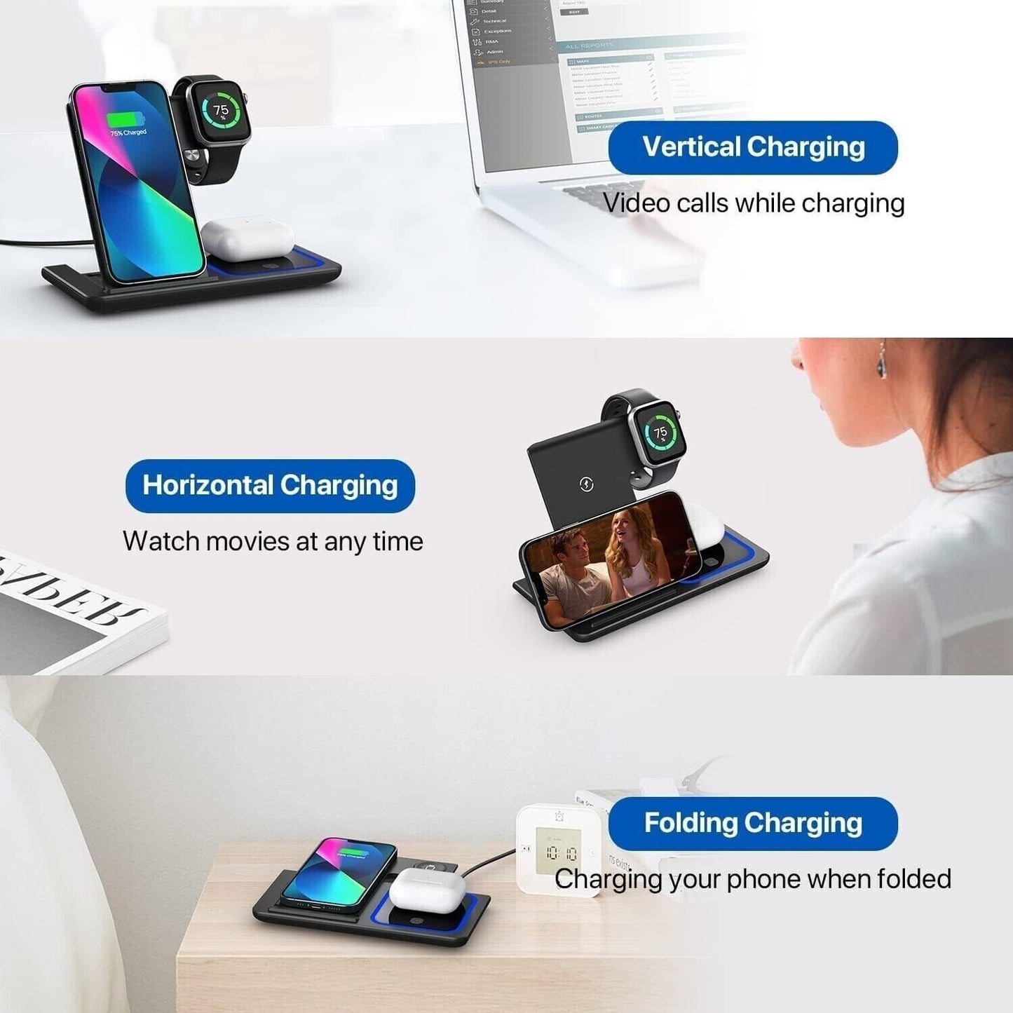 3 in1 Wireless Charging Station 